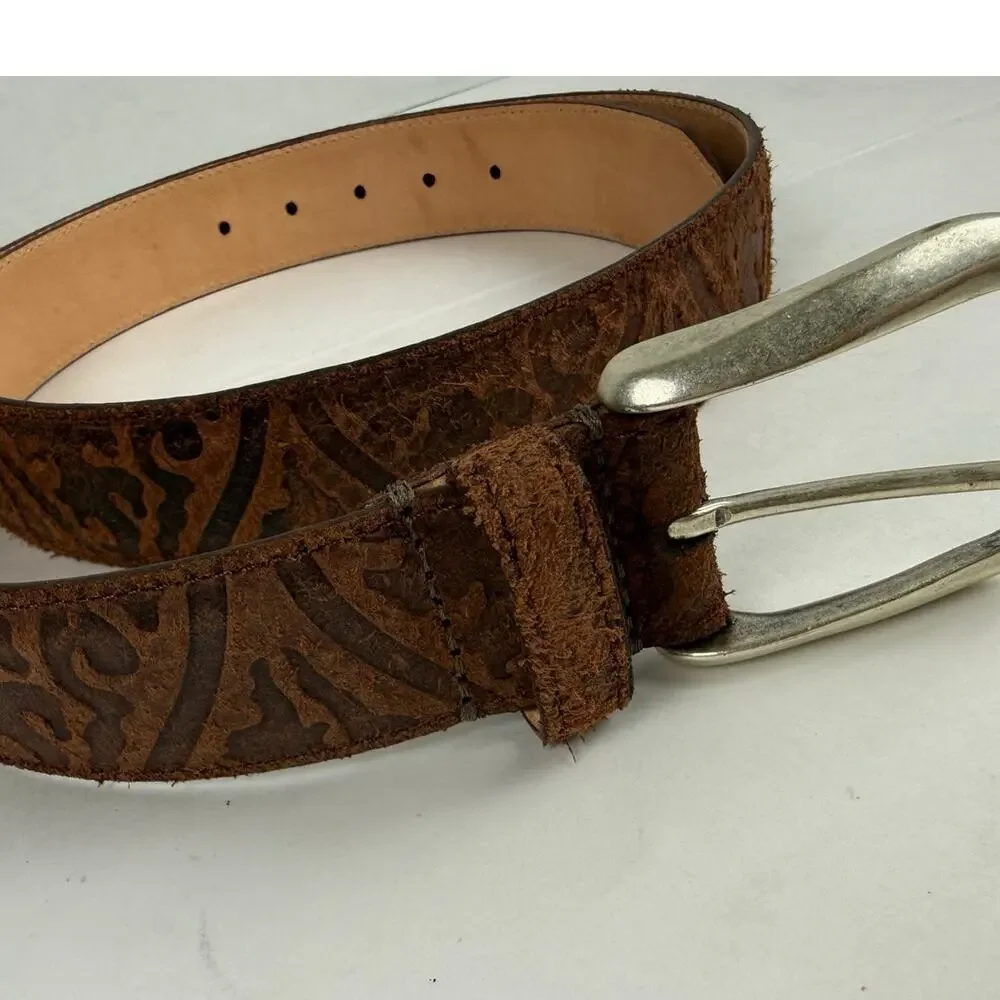 Stylish Martin Dingman Men's Brown Saddle Leather Belt - Size 100/40